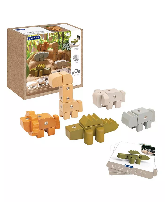 Guidecraft Snap Block Animals - 33 Piece Set - Mycitystee