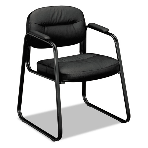 HON HVL653 Leather Guest Chair， 22.25