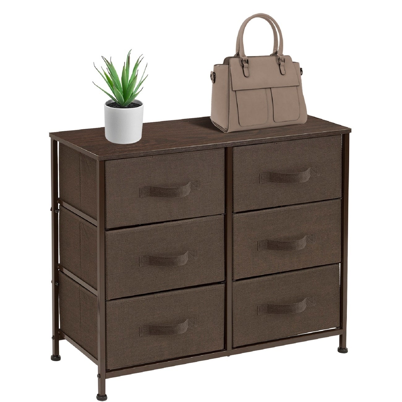 Extra Wide Dresser Organizer With 6 Drawers - Brown - - 30821843 - Mycitystee