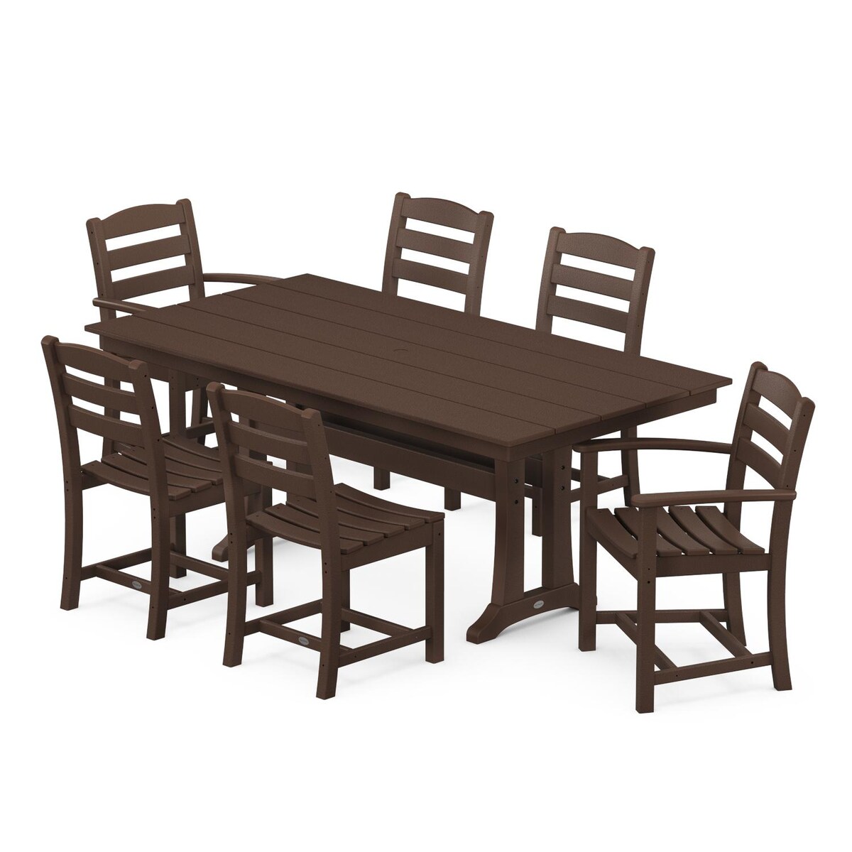 POLYWOOD La Casa Cafe 7 Piece Farmhouse Trestle Dining Set - Mycitystee