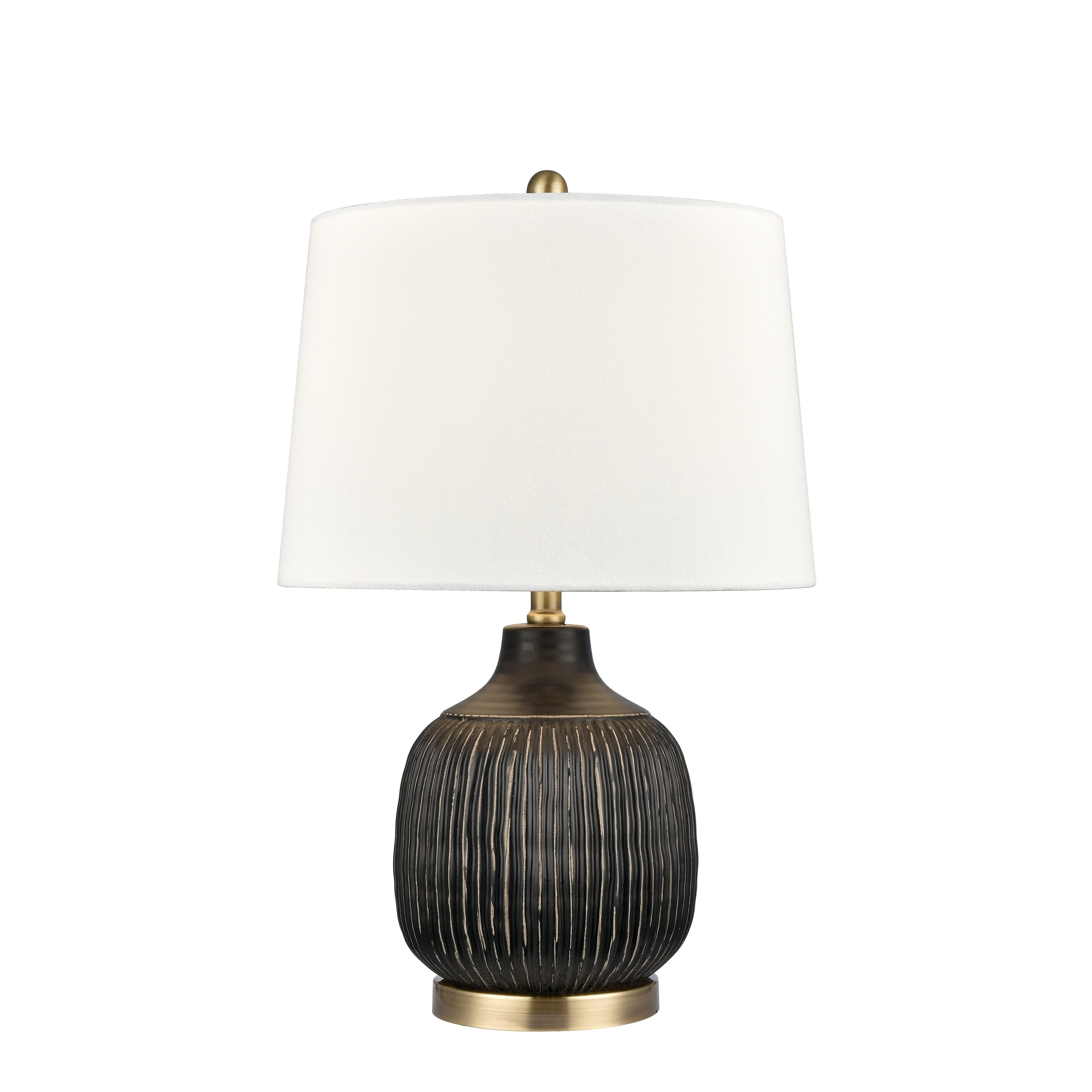 Knighton 24'' High 1-Light Table Lamp - Antique Black - Mycitystee