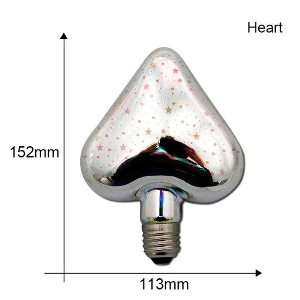 3D retro Vintage Night Light Led Bulb Lamp 220V G95 Lampara Ampoule lampada Star Holiday Decoration Lighting heart - Medium Shopping - The Best Deals - Mycitystee