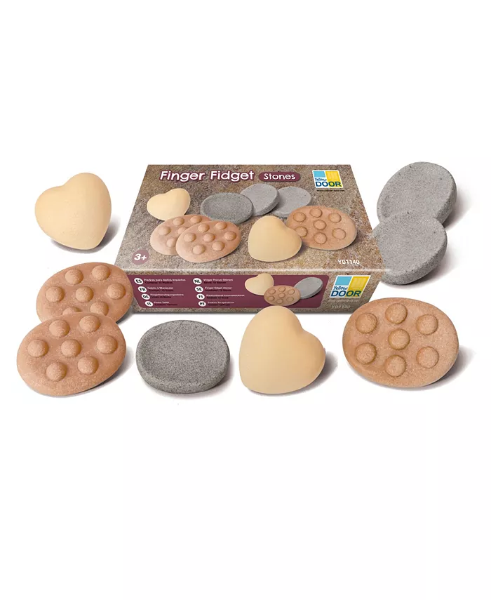Yellow Door Finger Fidget Stones， Set of 12 - Mycitystee