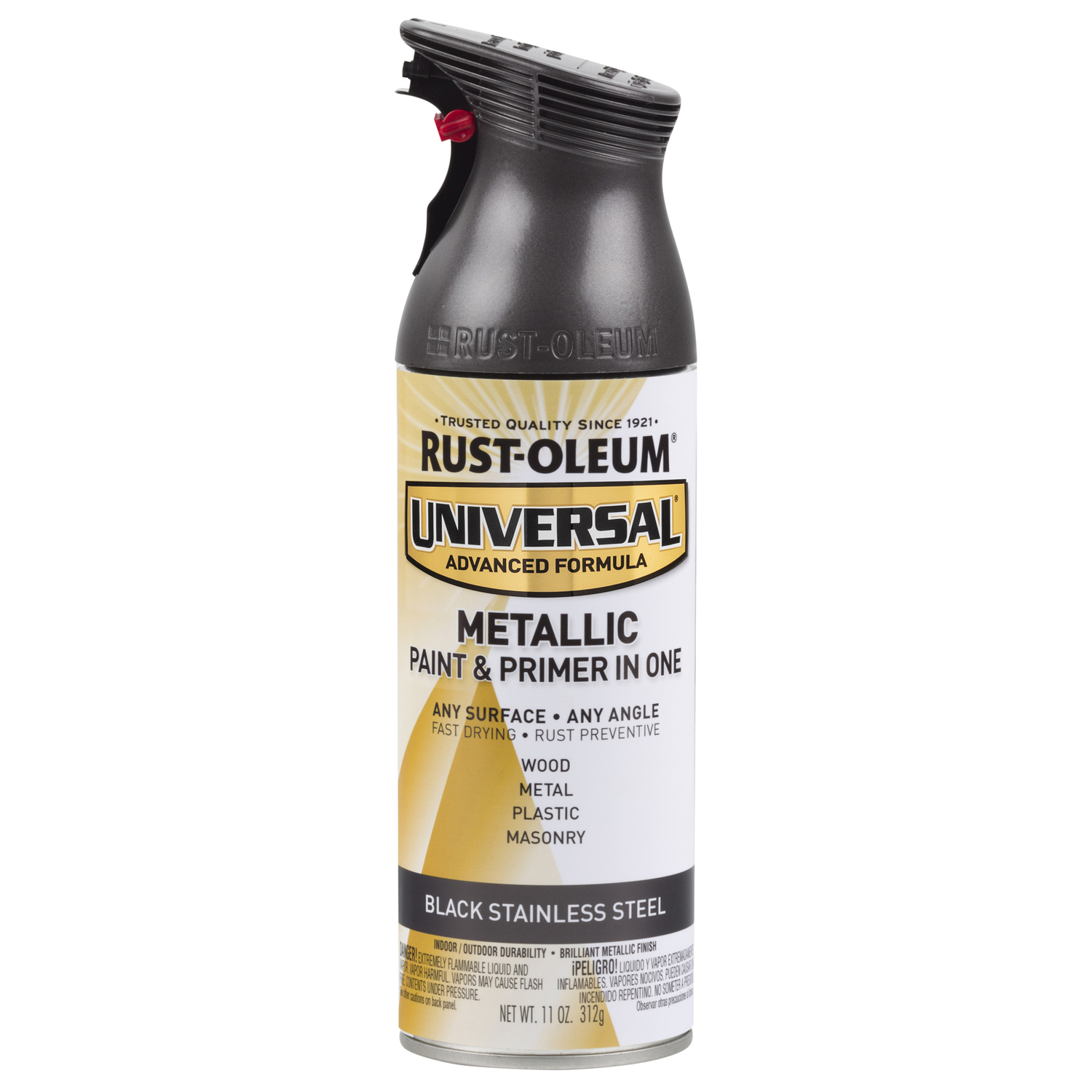 Rust-Oleum Universal Black Stainless Steel Metallic Spray Paint 11 oz - Mycitystee