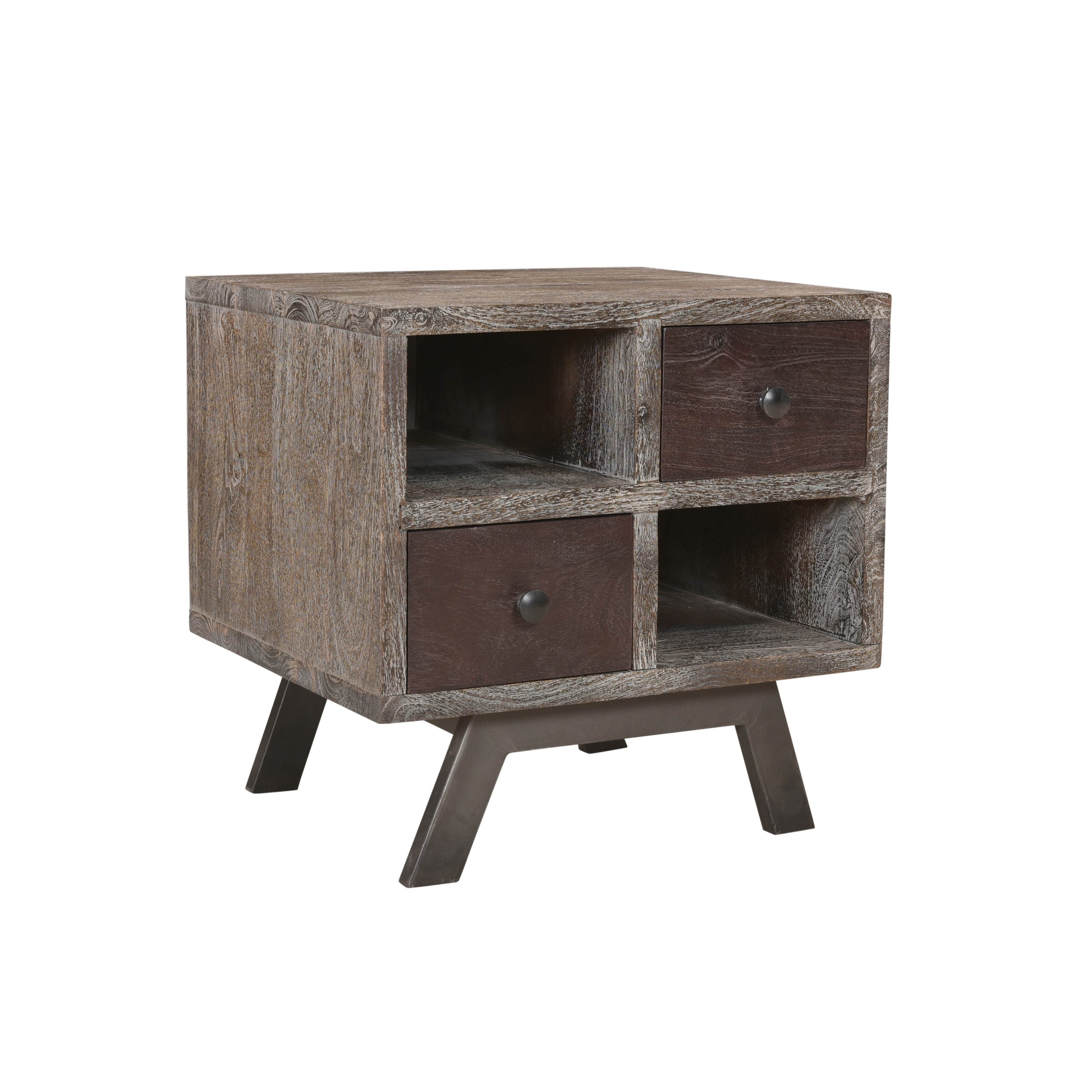 Frank Collection Grey Mango Wood End Table - Mycitystee