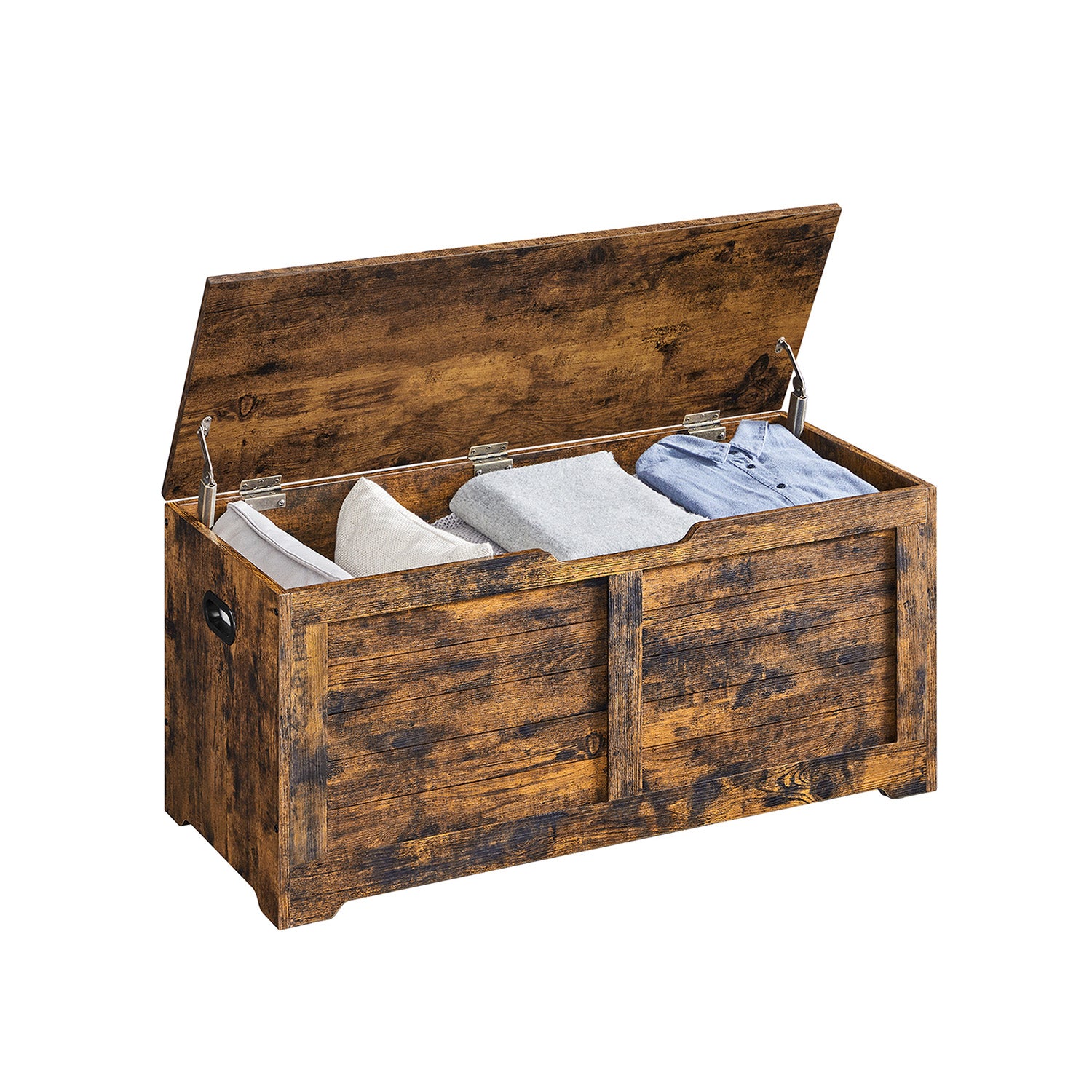 VASAGLE Storage Chest with 2 Safety HingesRustic Brown - Mycitystee