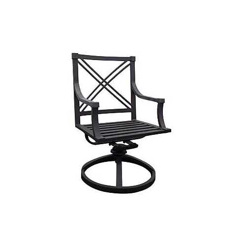 Seasonal Trends SH084 Audubon Swivel Chair， 22-1/2 in W， 20-3/4 in D， 36-1/2 in H， Olefin Cushion Seat， Gray Frame - pack of 2 - Mycitystee