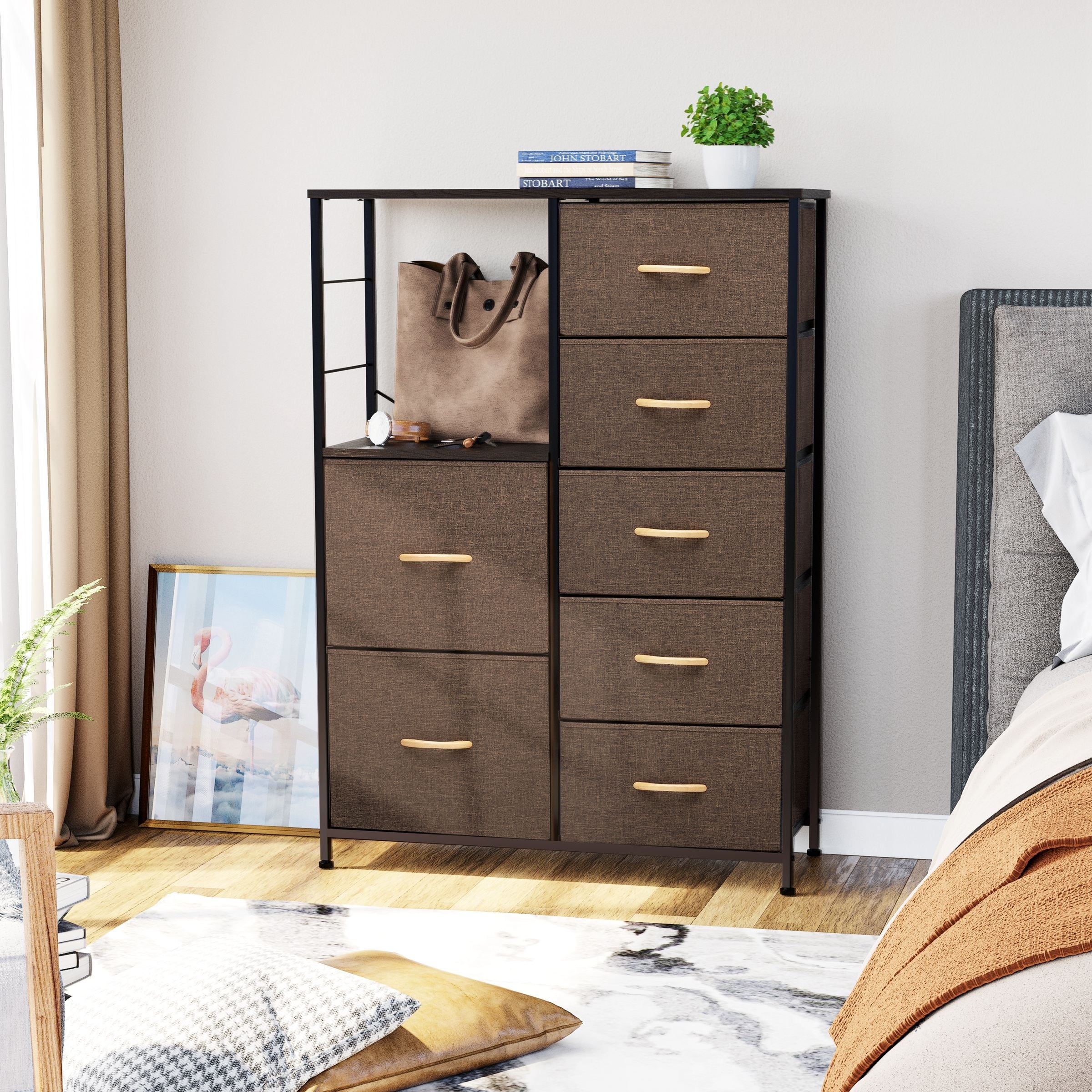 Pellebant 7 Drawer Fabric Vertical Storage Dresser - - 34481165 - Mycitystee