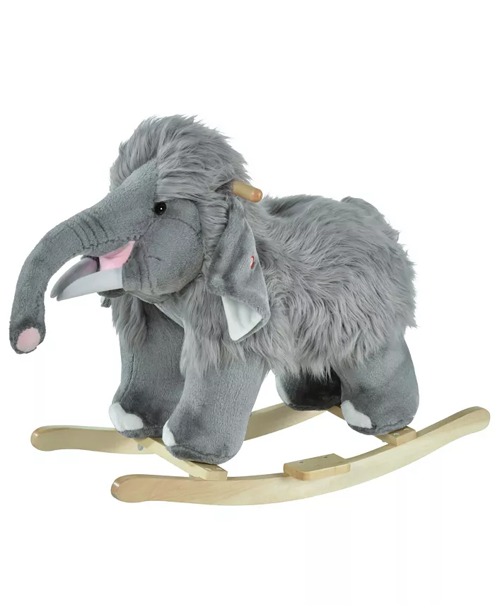 Qaba Indoor Childrens Swaying Mammoth Animal Chair for Kids 18-36 Months - Mycitystee