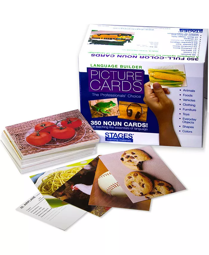 Stages Learning Materials Language Builder Picture Noun Photo Flash Cards - Mycitystee