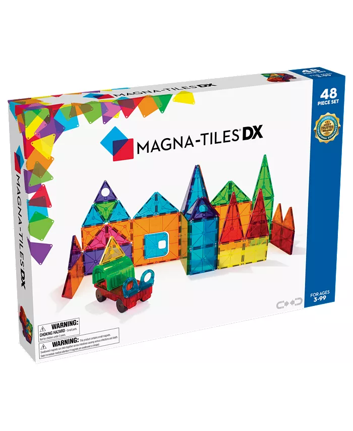 Magna-Tilesandreg Deluxe 48-Piece Set， Encourage Meaningful Play， Ages 3+ - Mycitystee