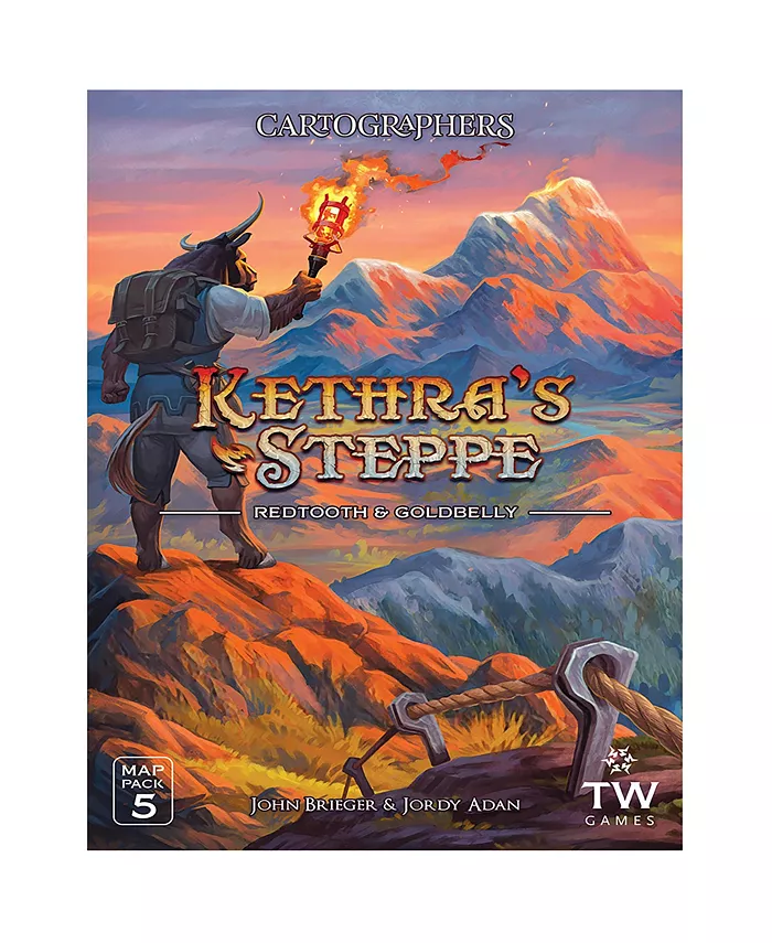 Thunderworks Games Kethra's Steepe Redtooth Goldbelly Map Pack 5 Cartographers Map Pack - Mycitystee