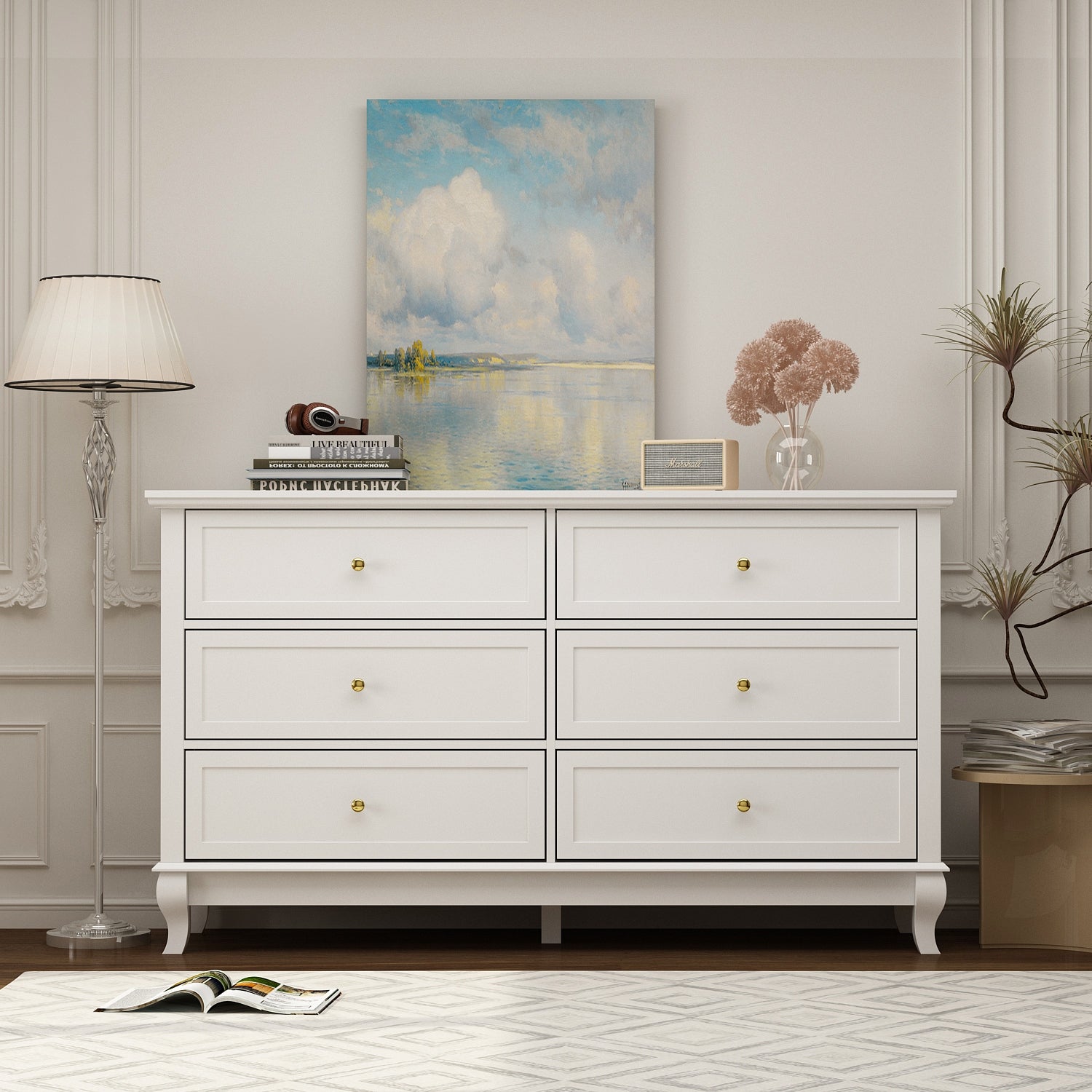Drawer Lacquer Double Dresser Chest Organizer Bedroom Universal Design - - 37834856 - Mycitystee