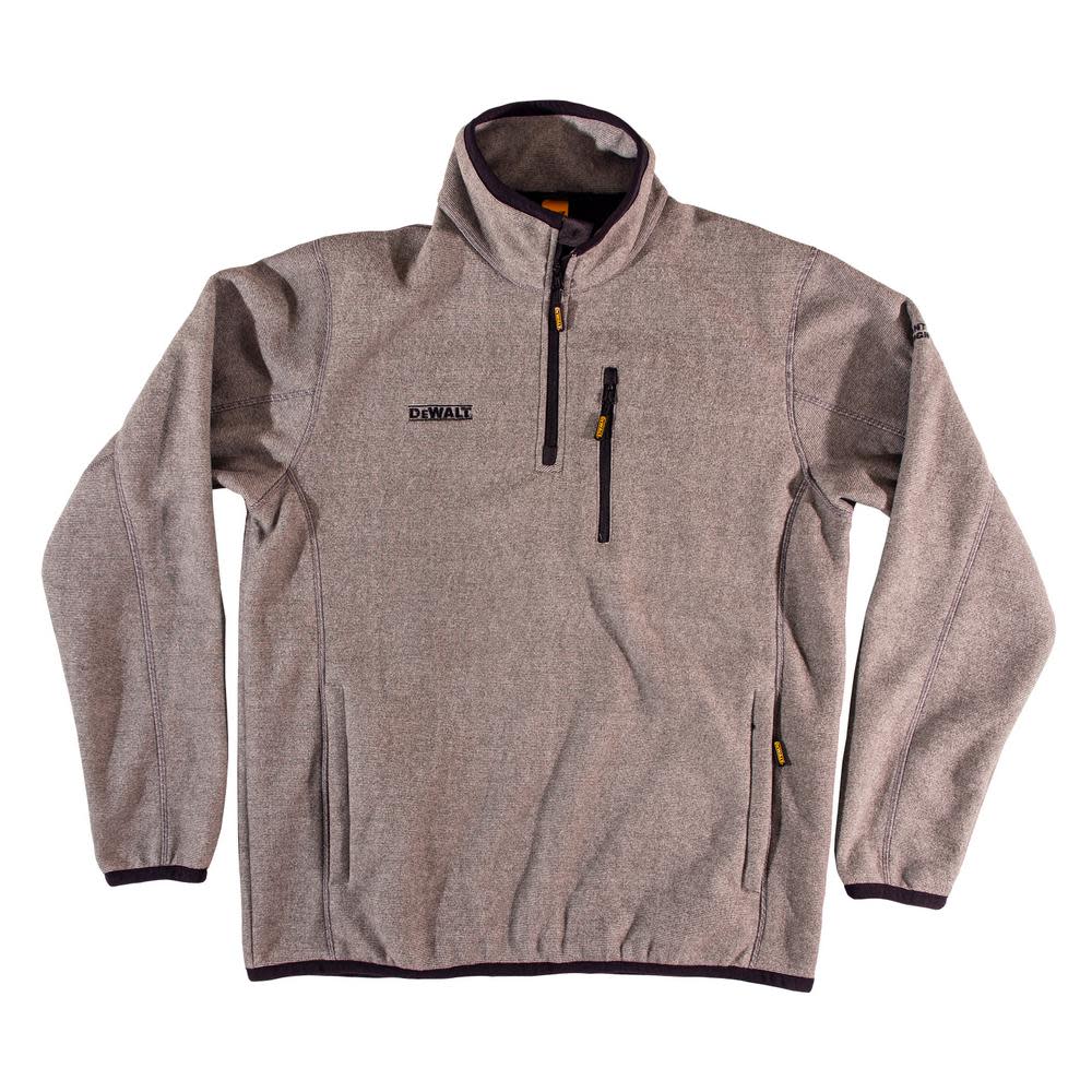 DEWALT 1/4 Zip Fleece Pullover Polyester Gray 2X DXWW50010-GRY-XXL from DEWALT - Mycitystee