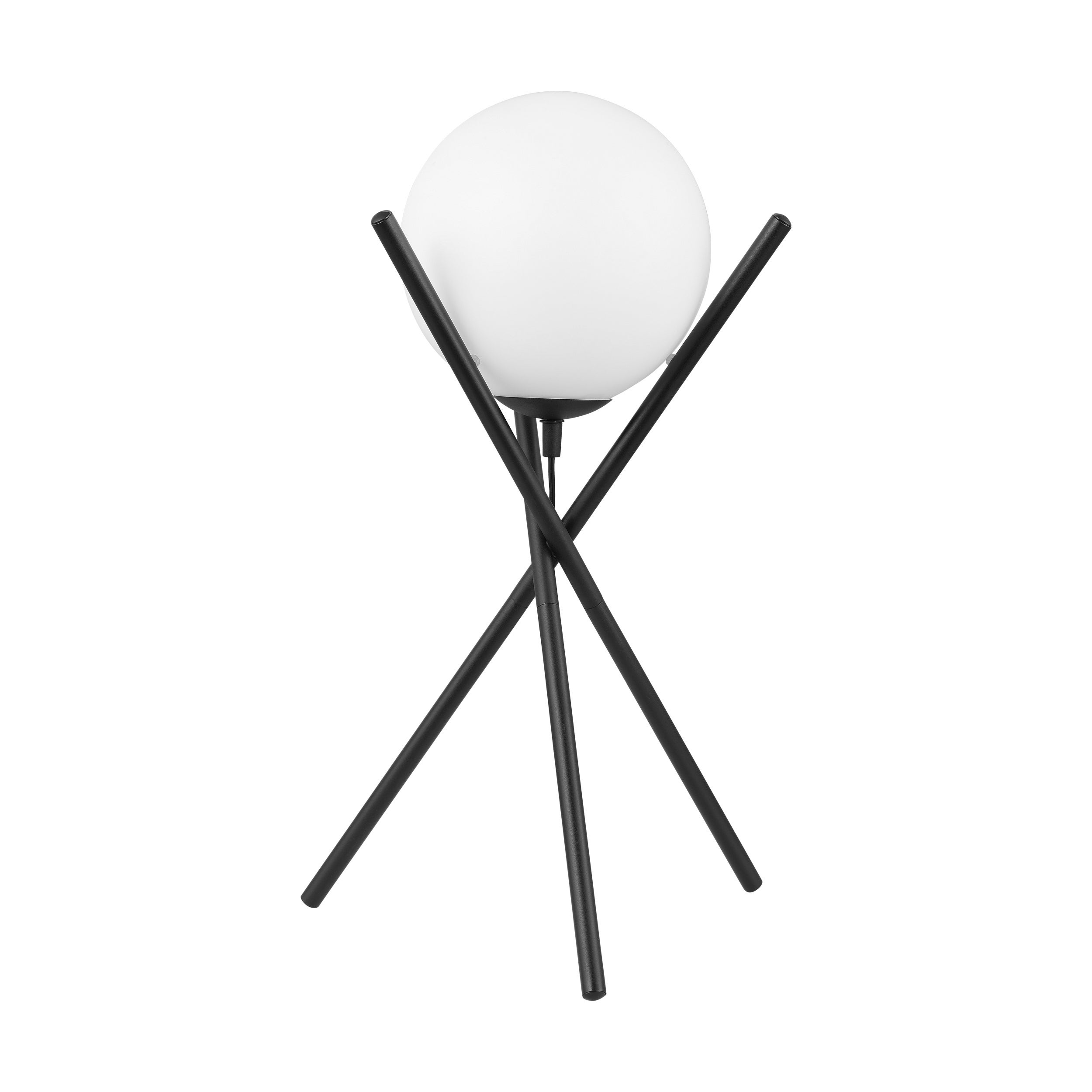 Eglo Salvezinas Matte Black Table Lamp with Opal Glass - Mycitystee