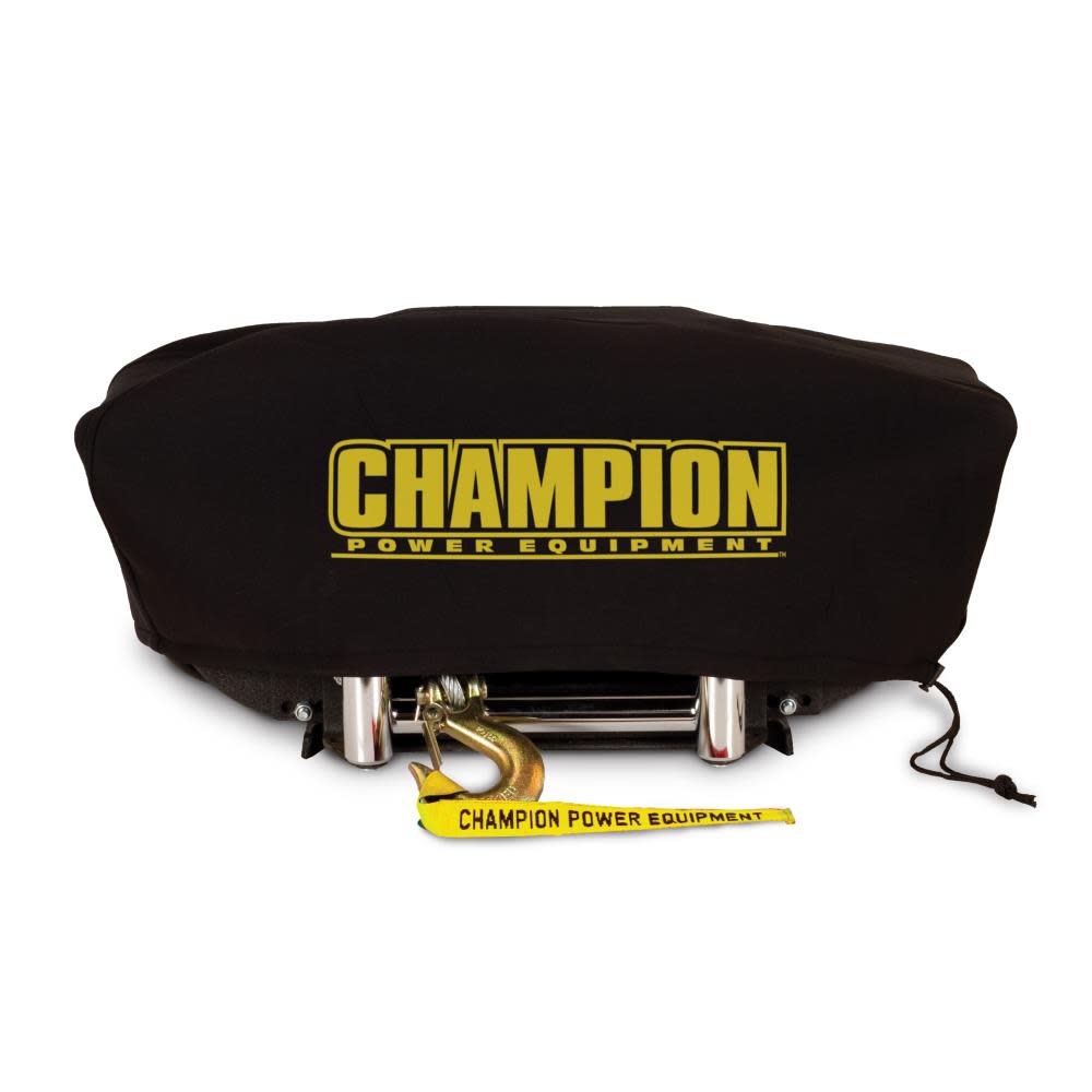Champion Weather-Resistant Neoprene Storage Cover for Winches 8000-12,000 lb. with Speed Mount Hitch Adapter - Mycitystee