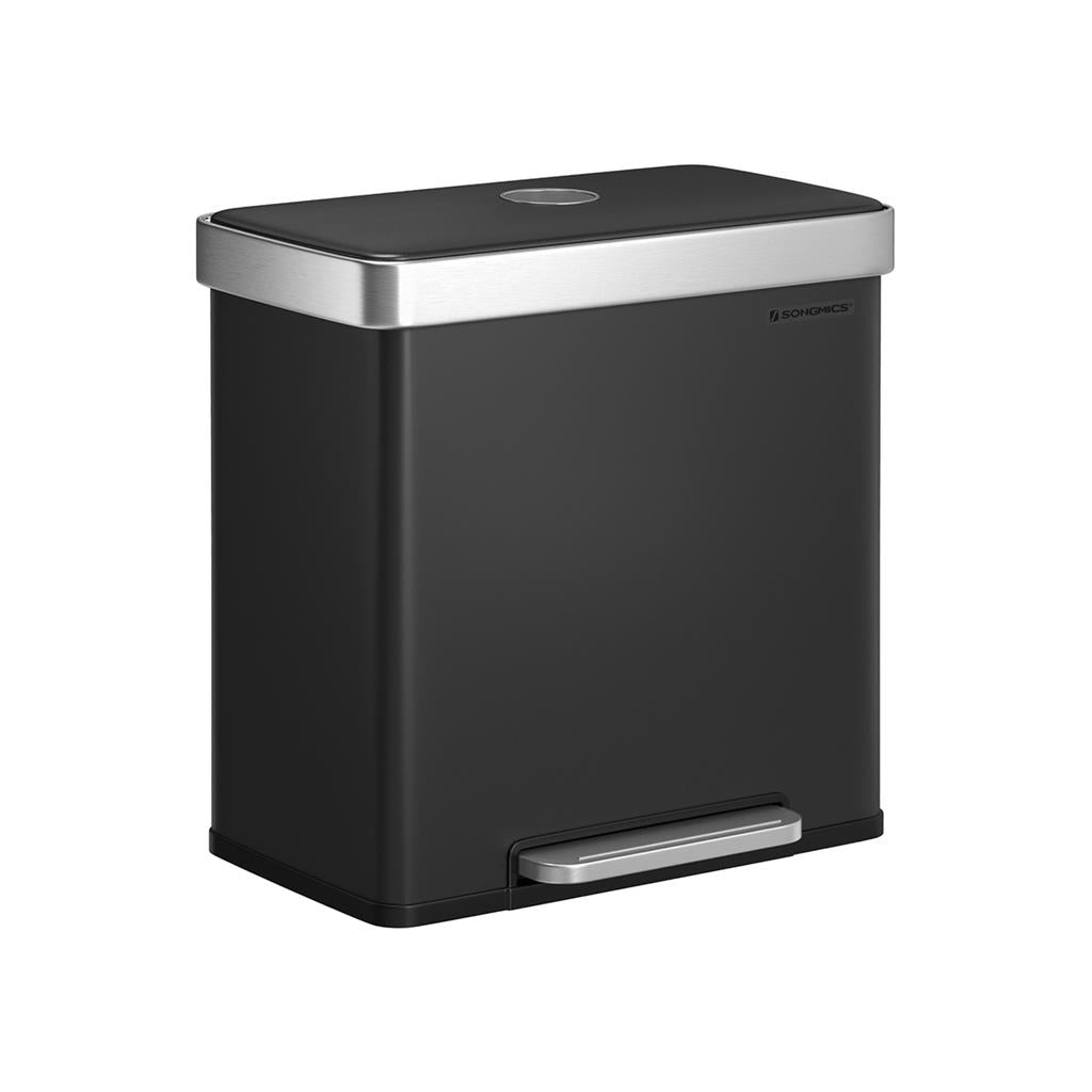 SONGMICS 2 x 8 Gallon Kitchen Trash CanBlack - Mycitystee