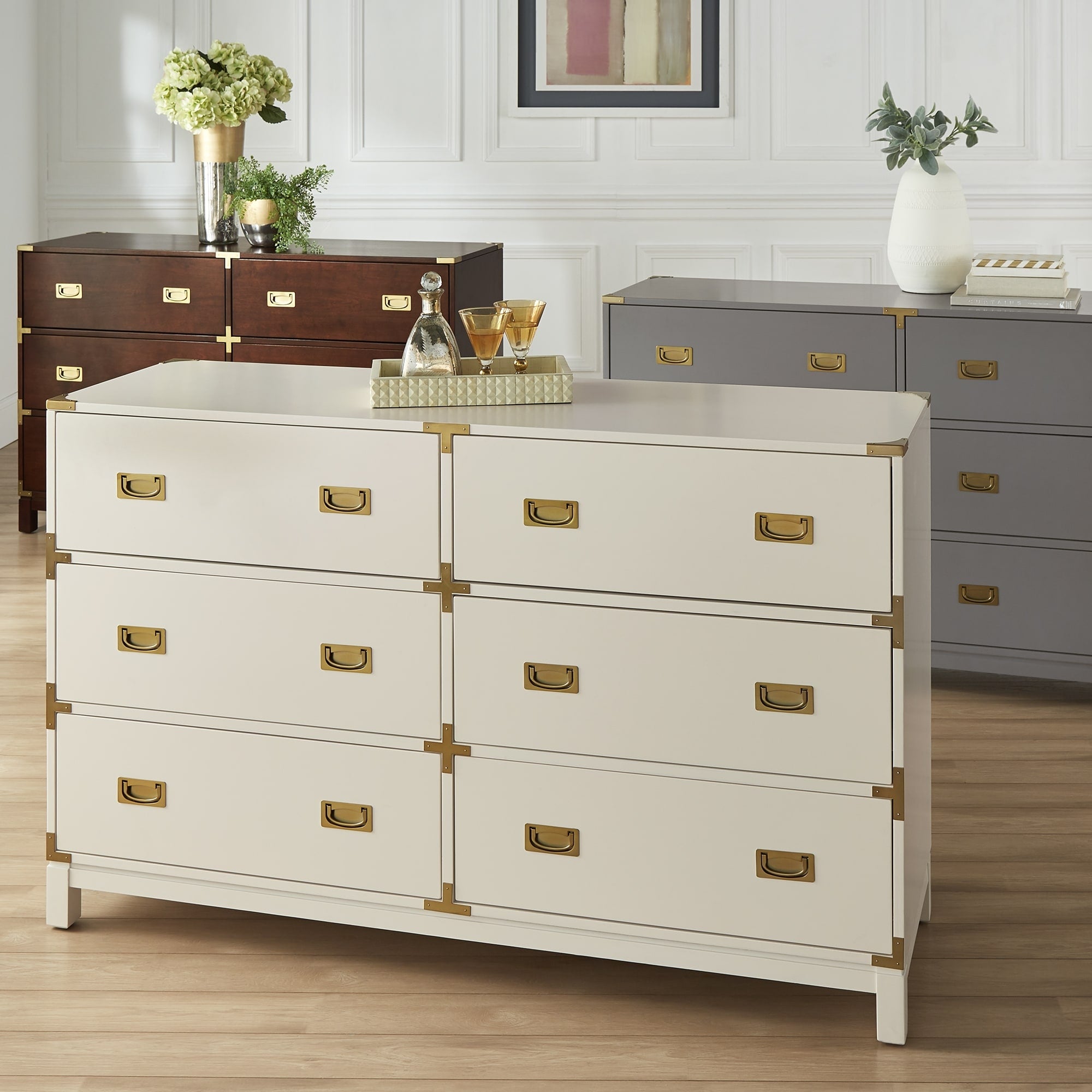 Kedric 6-Drawer Gold Accent Dresser by iNSPIRE Q Bold - - 18218113 - Mycitystee