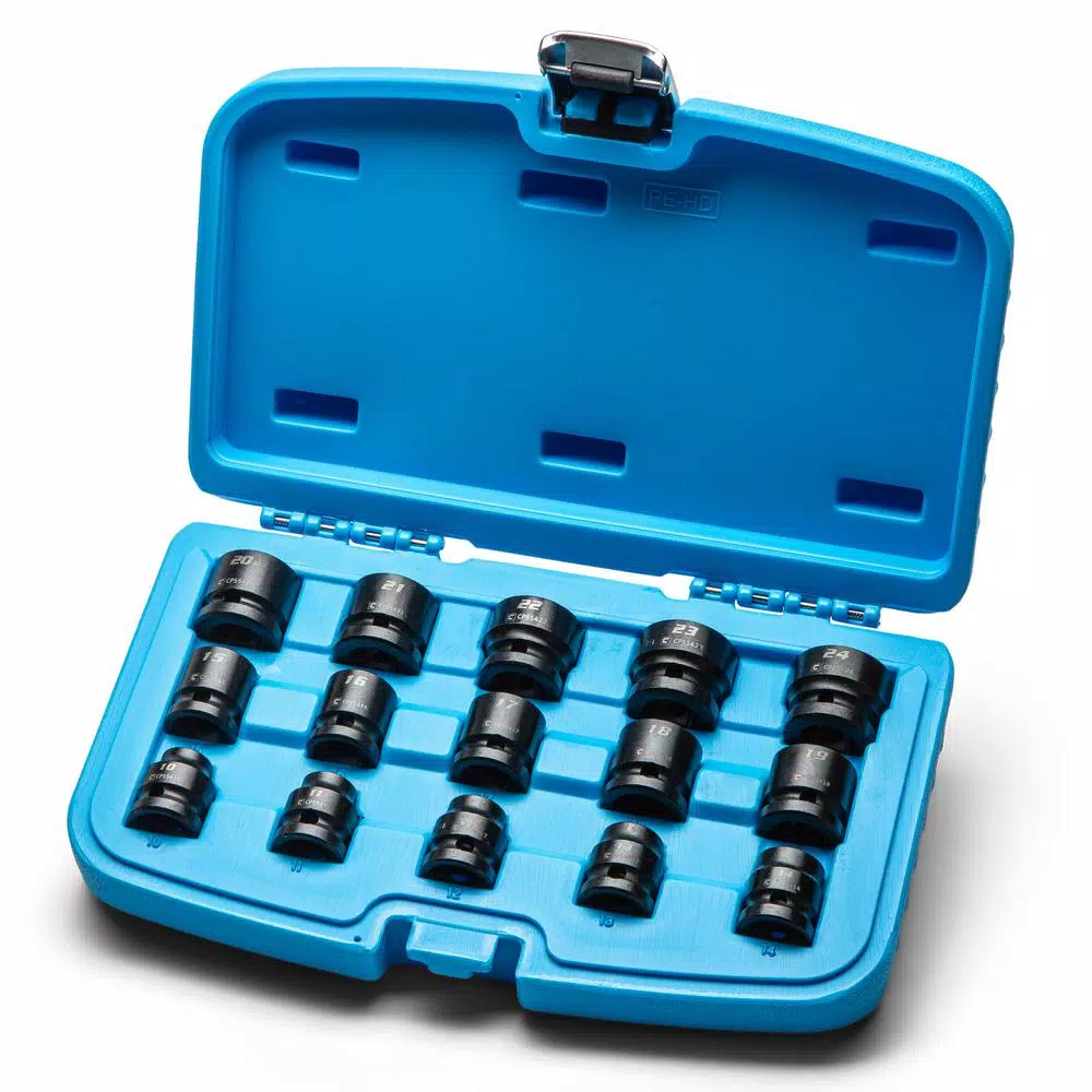 Capri Tools 1/2 in. Drive Metric Stubby Impact Socket Set， Metric (15-Piece) and#8211; XDC Depot - Mycitystee