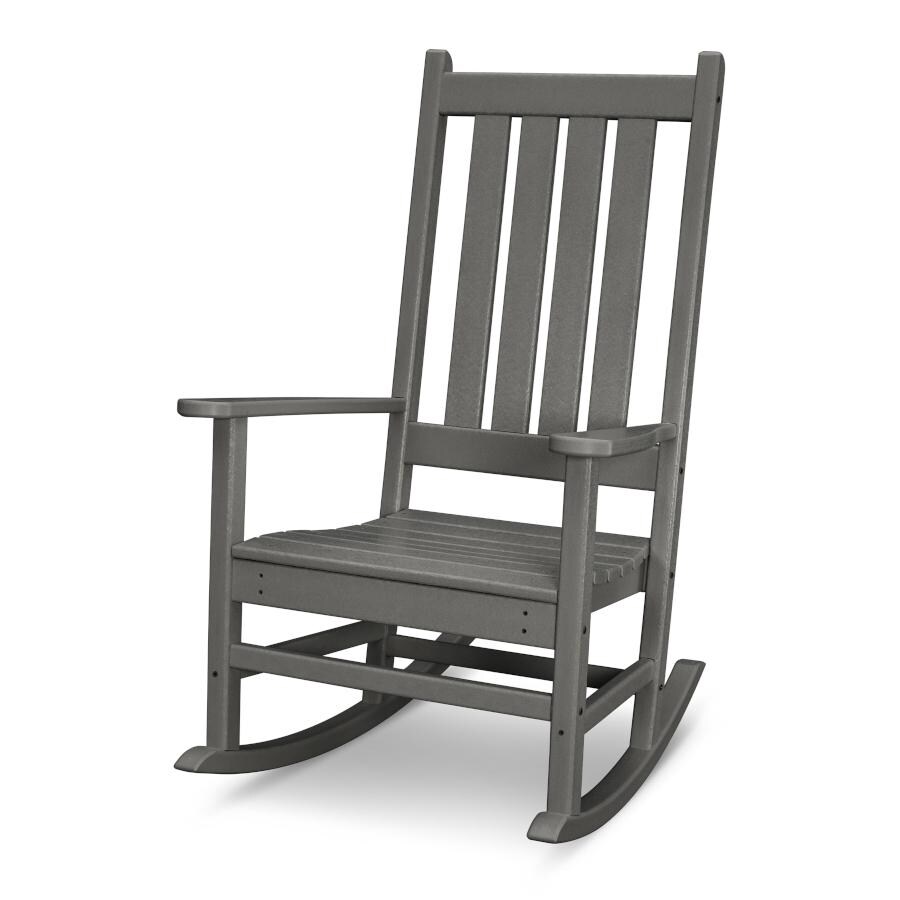 POLYWOOD Vineyard Porch Rocking Chair in Slate Grey - Mycitystee