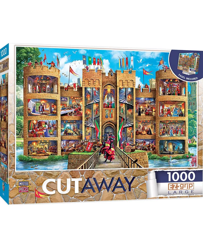 MasterPieces Puzzles Cutaways - Medieval Castle 1000 Piece Jigsaw Puzzle - Mycitystee