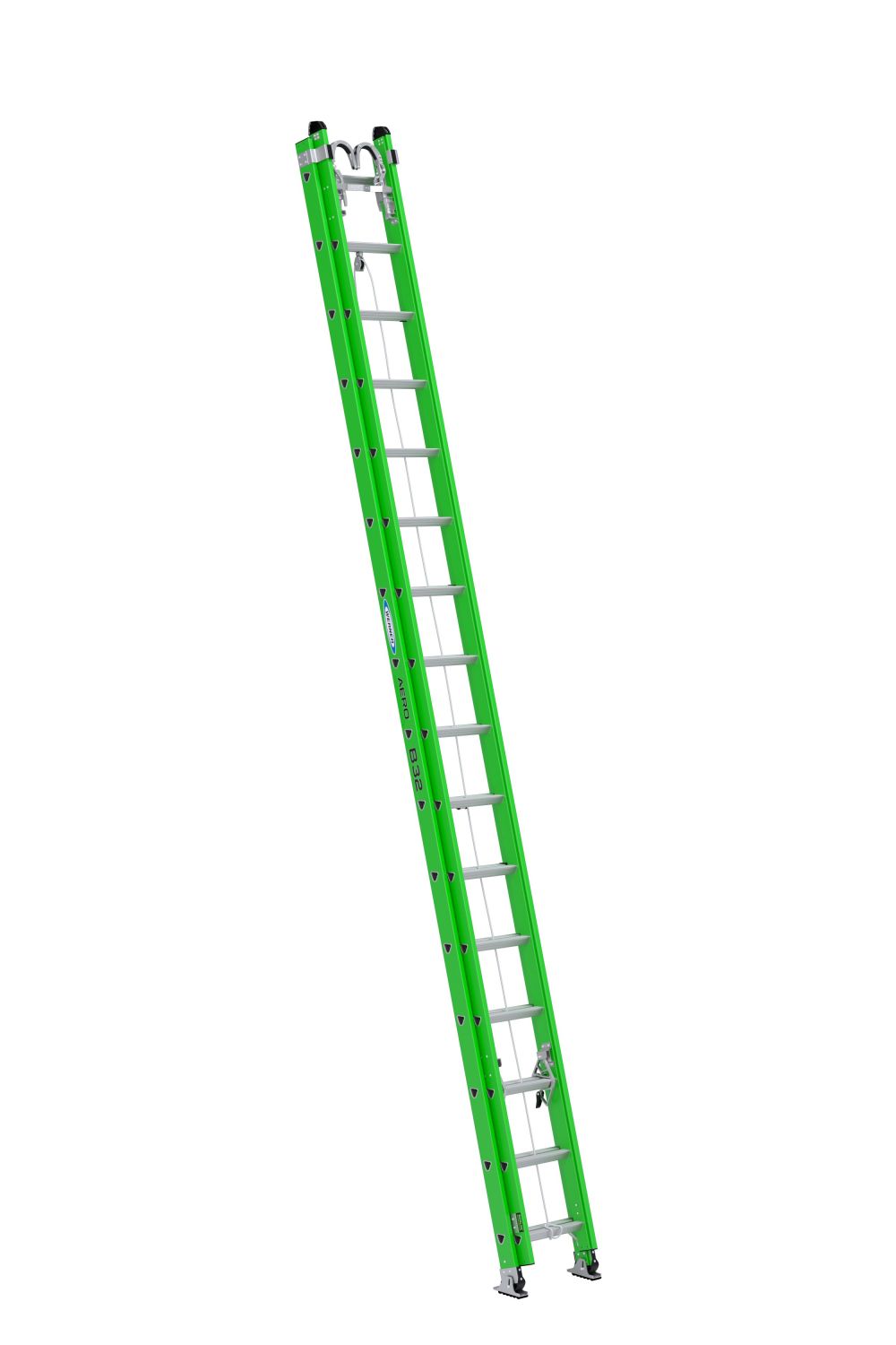 Werner AERO Extension Ladder 32' IAA FG Box Rail/Tri Rung Strand Grab &V Rung - Mycitystee