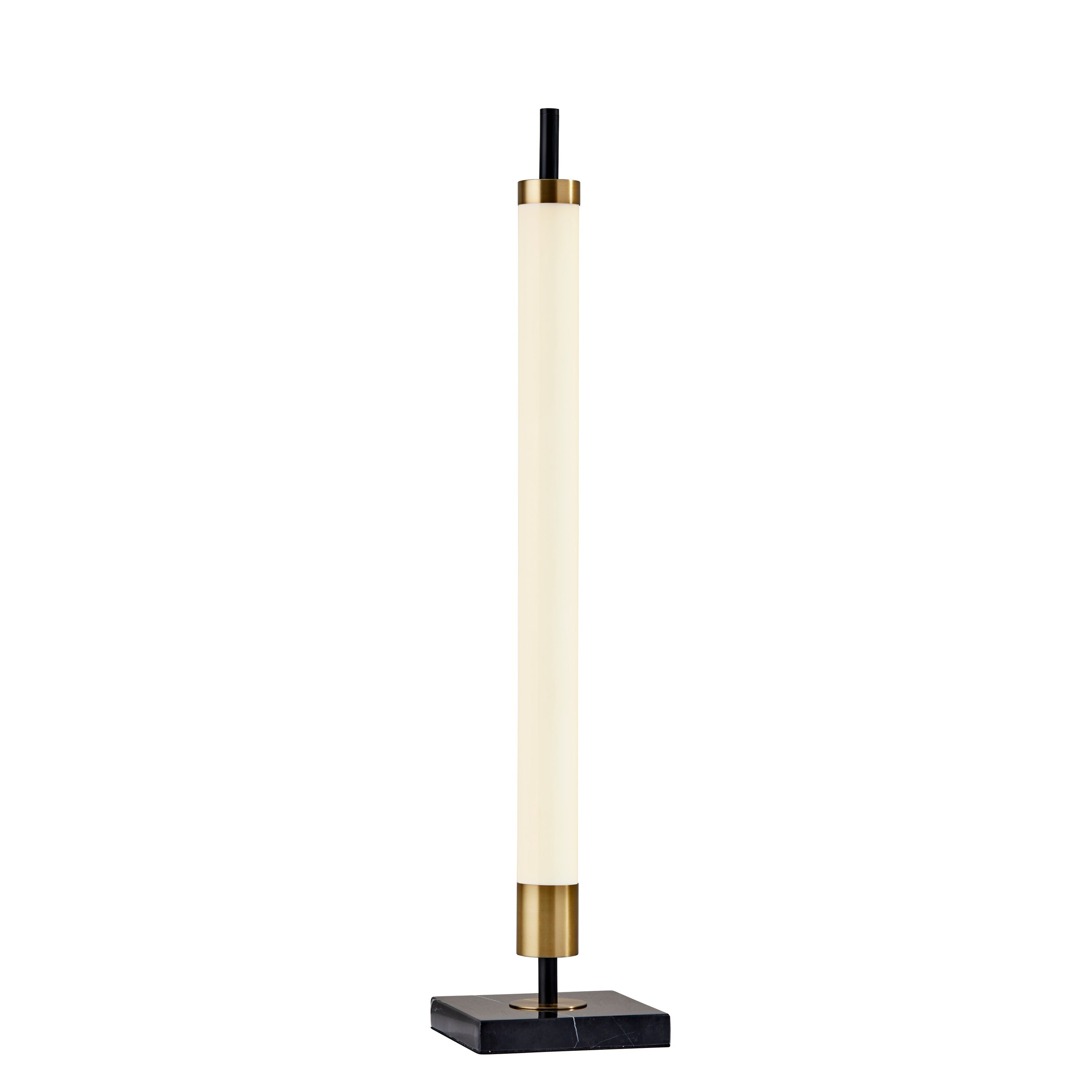 Adesso Piper 30-inch Black and Antique Brass LED Table Lamp - Mycitystee