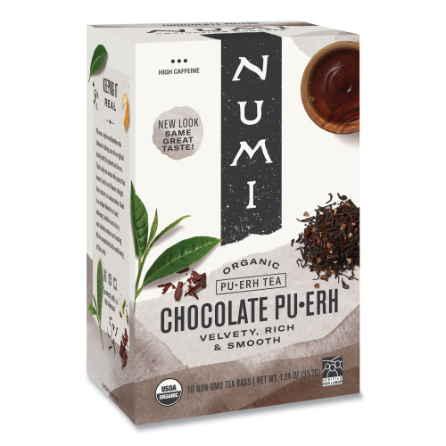 Numi Organic Tea， Chocolate Puerh， 16/Box (10360) - Mycitystee