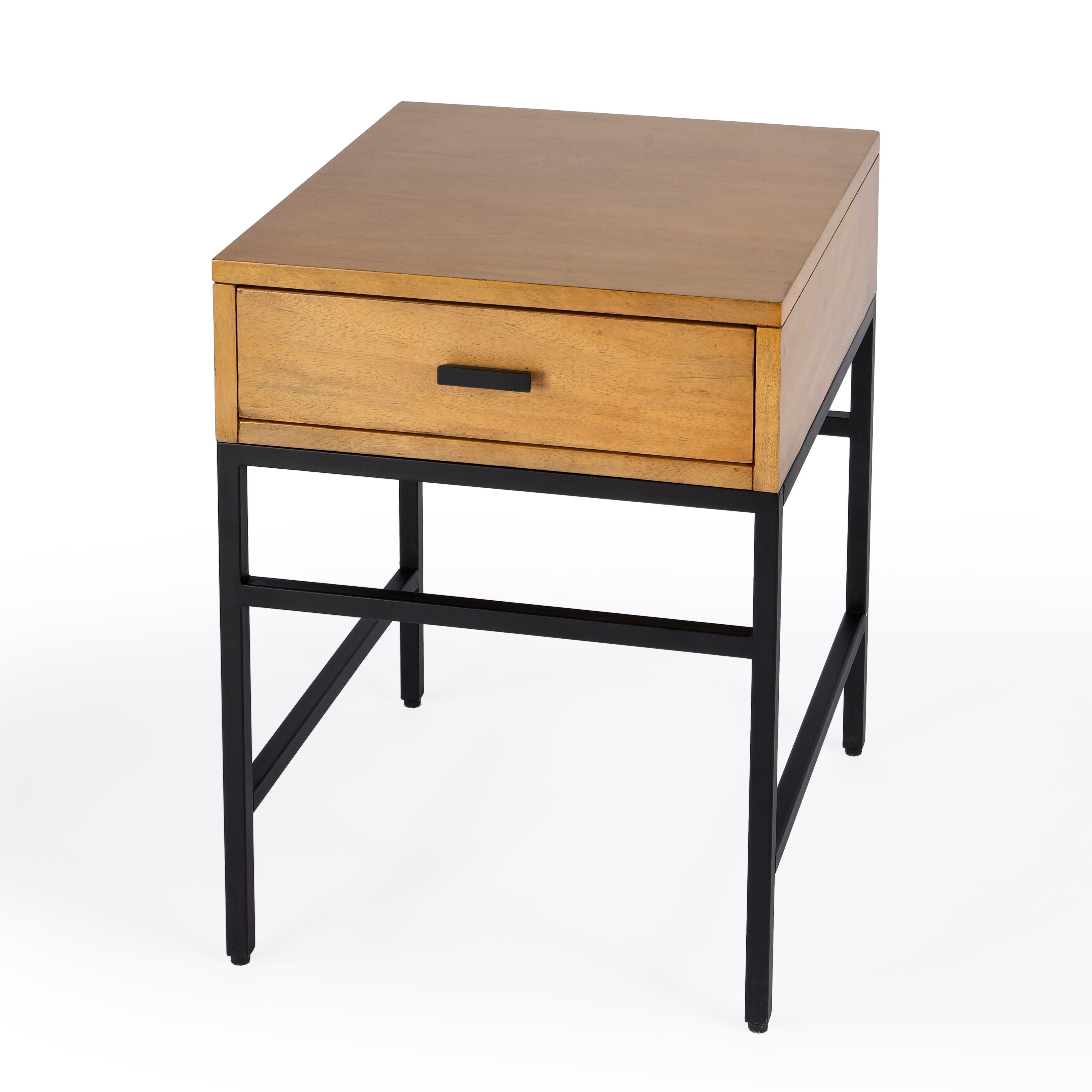 Butler Hans 1 Drawer Wood and Iron End Table - Mycitystee