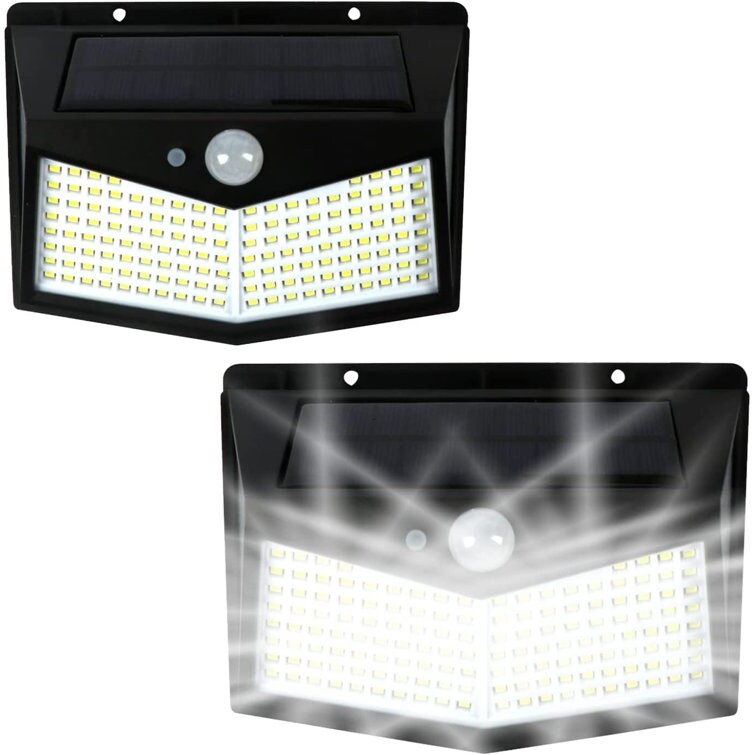 2pk Solar 212 Led Security Mount Motion Sensor， 180° Wide Range Light - Mycitystee