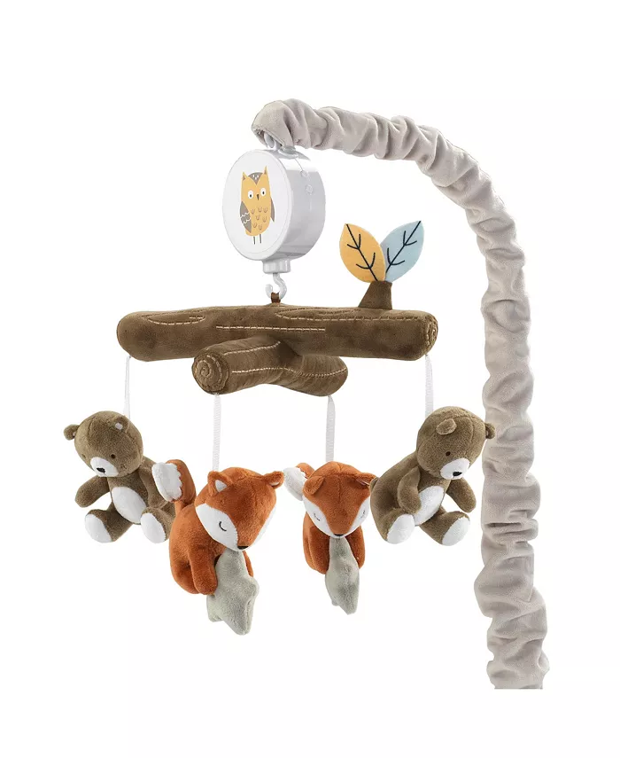 Lambs Ivy Sierra Sky Brown Bear Fox Musical Baby Crib Mobile Soother Toy - Mycitystee