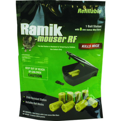 NEOGEN CORPORATION 000800 Ramik Refillable Bait Station， 8 oz Bait， Green - Mycitystee