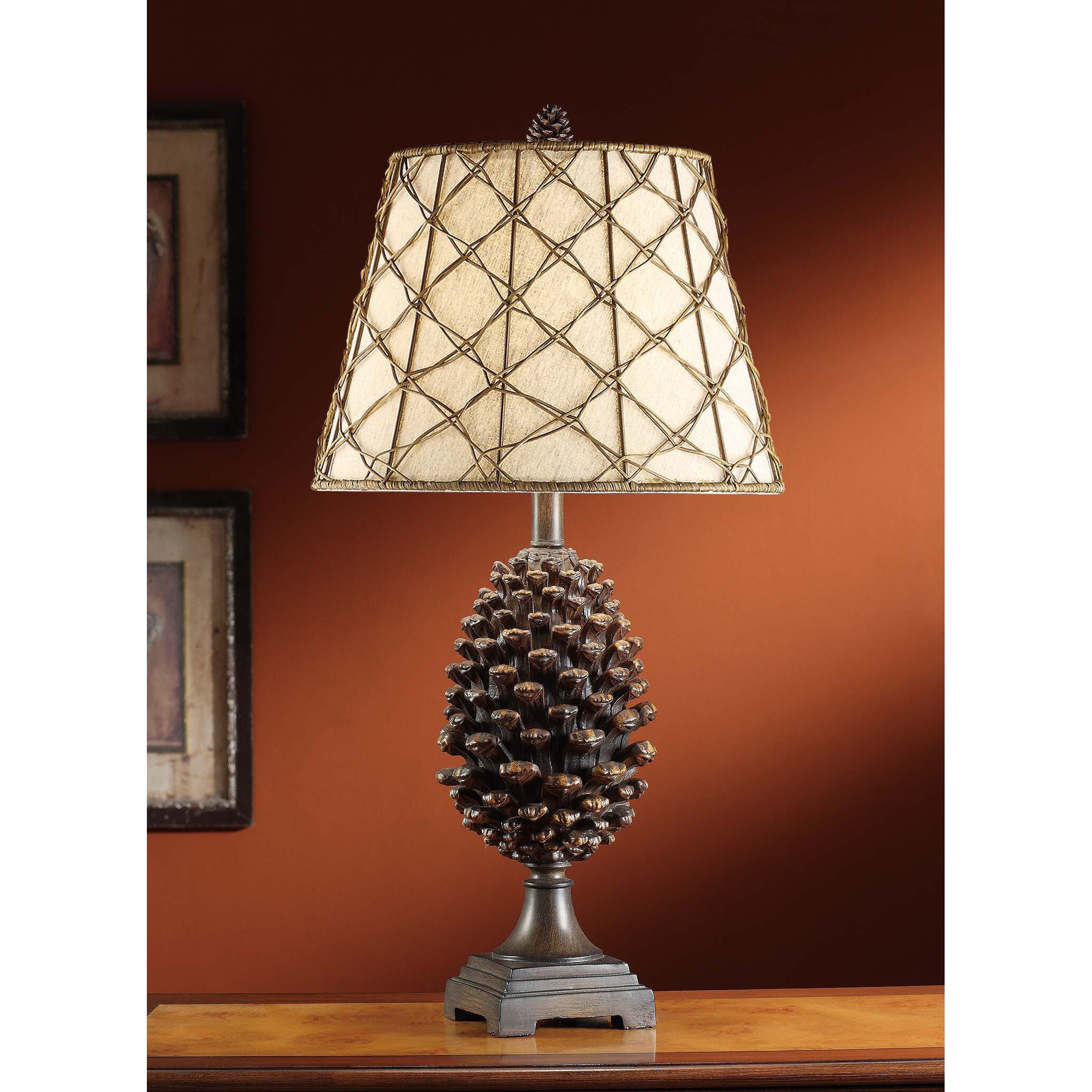 Pine Bluff Natural Pinecone 30-inch Table Lamp - 15x15x30 - Mycitystee