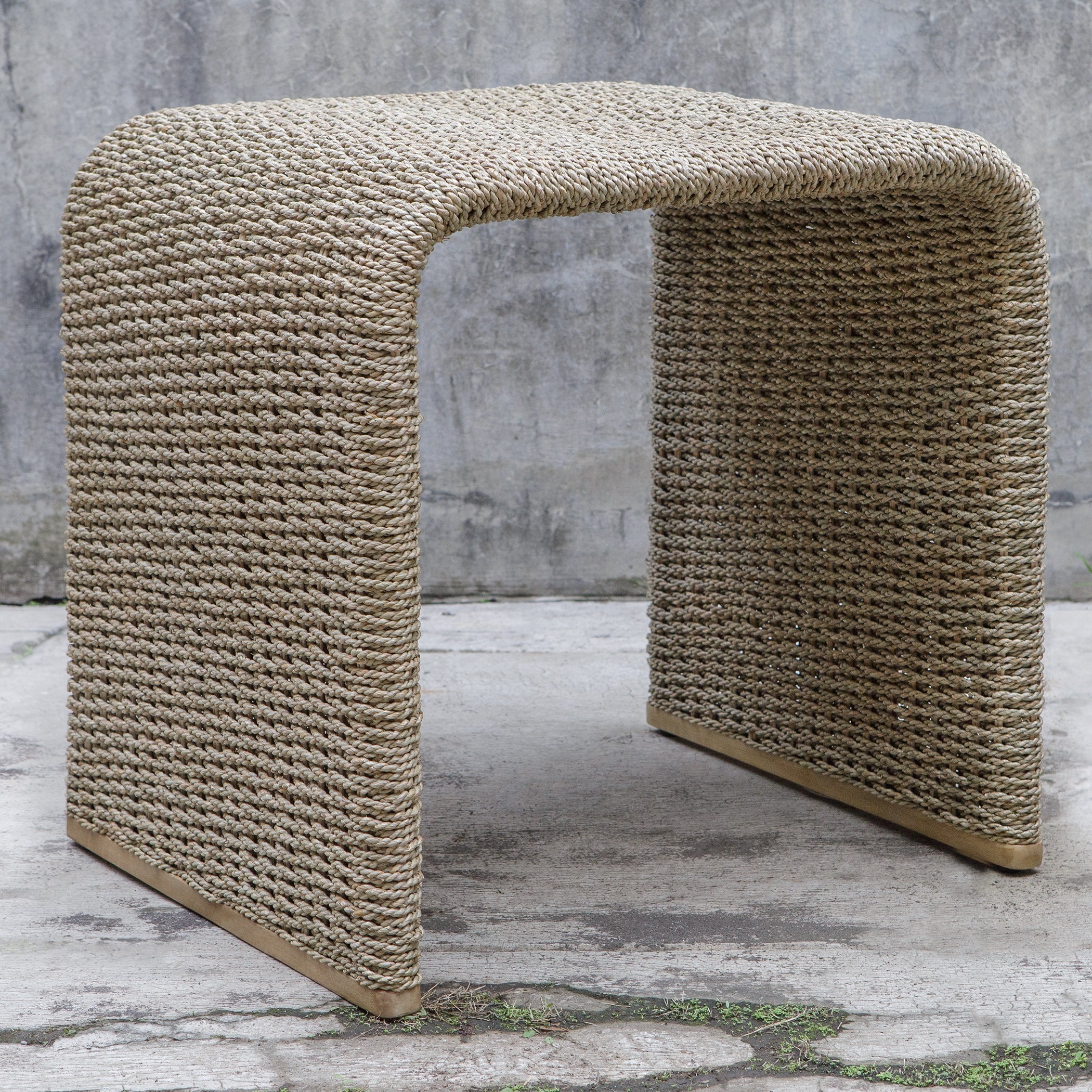 Uttermost Calabria Woven Seagrass End Table - 24 W X 24 H X 20 D (in) - Mycitystee