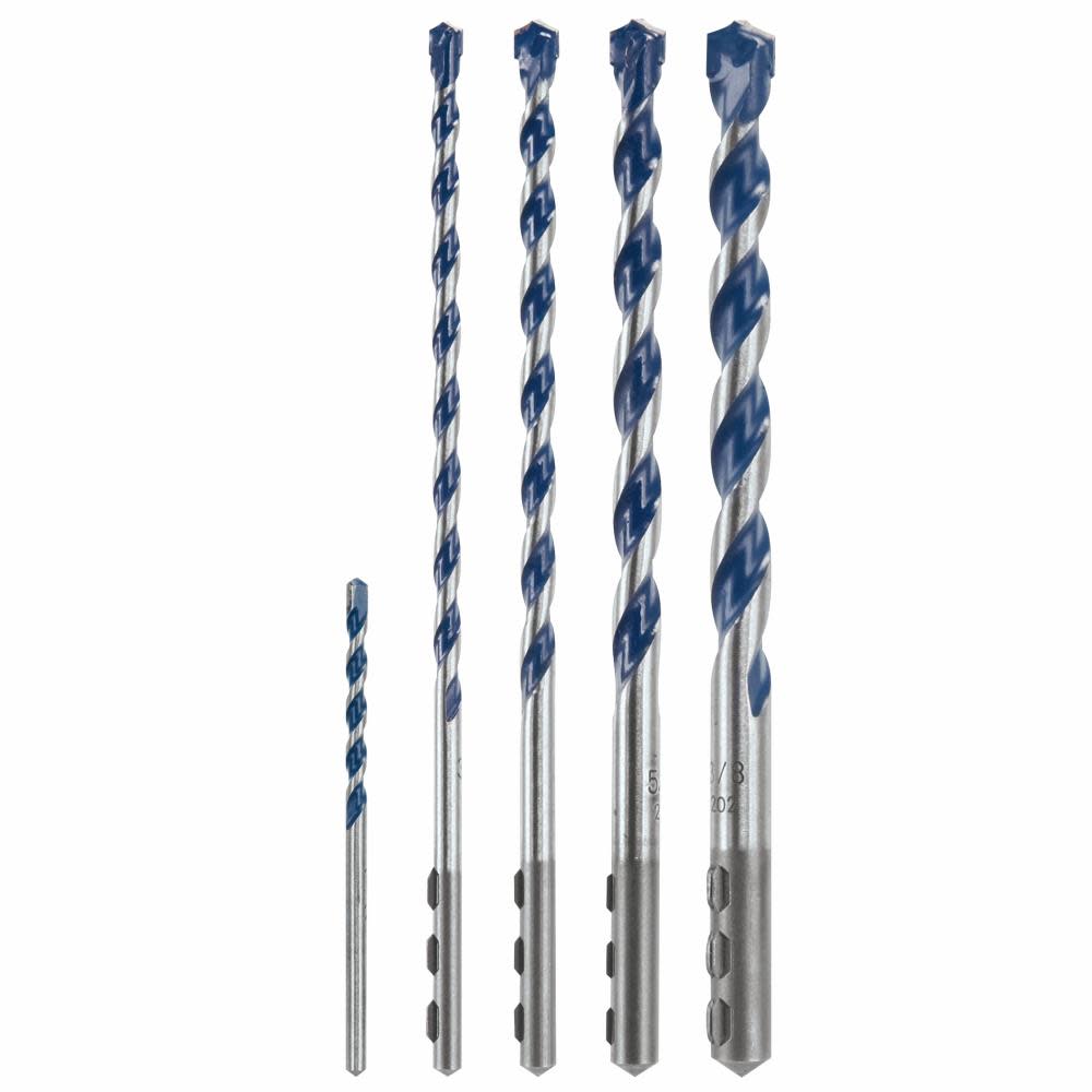 Bosch 5 pc. BlueGranite Turbo Carbide Hammer Drill Bit Set HCBG500T from Bosch - Mycitystee