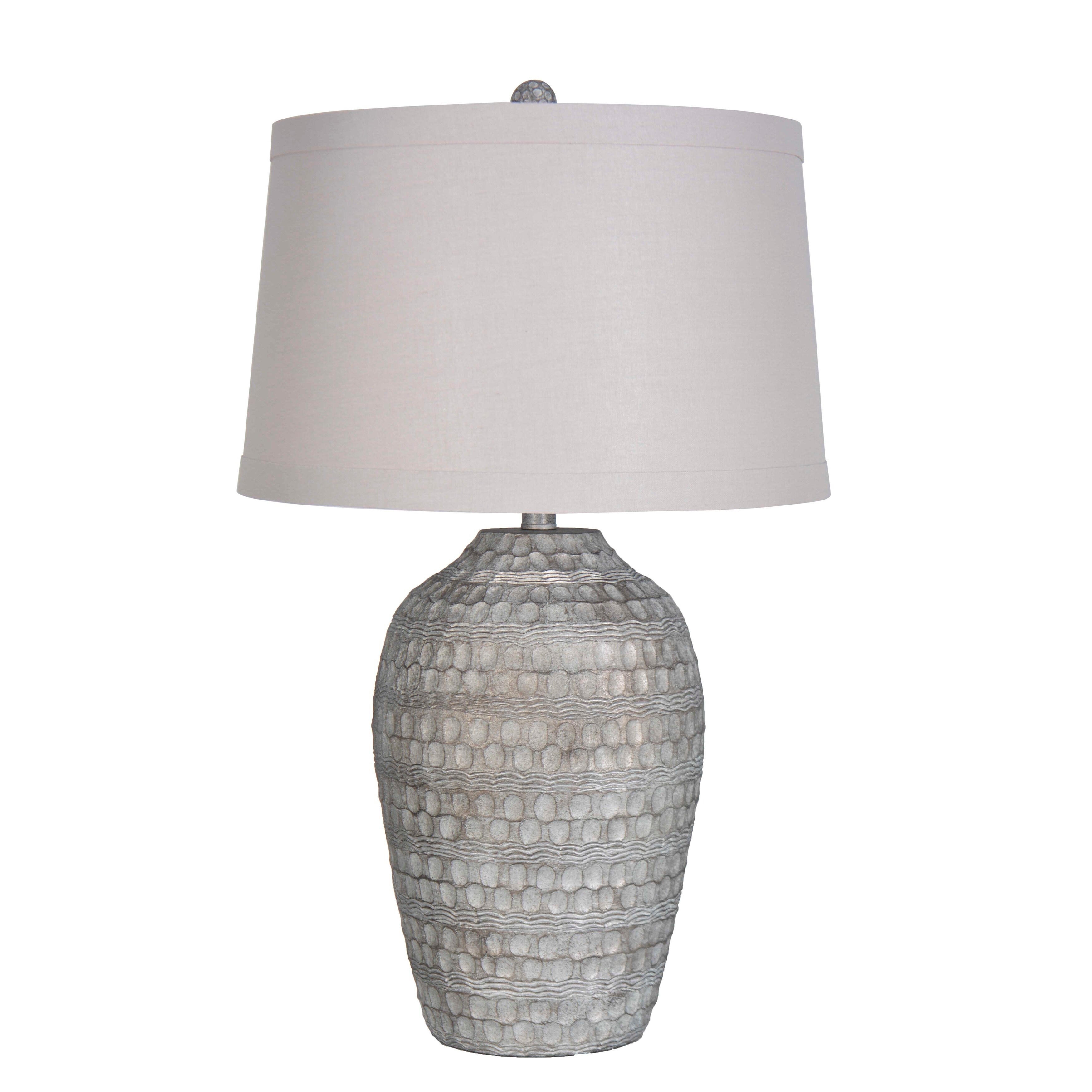 Lamps Per Se 27.875-inch Antique Silver with White Wash Table Lamp (Set of 2) - Mycitystee