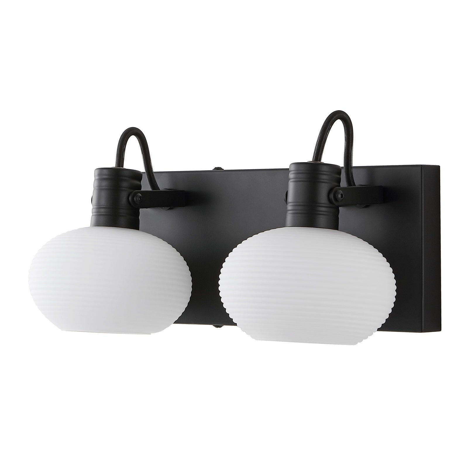 WINGBO 2 Light Bathroom Vanity Light Fixture， Nickel Vanity Light with Opal Glass， Wall Sconces Lighting - Mycitystee
