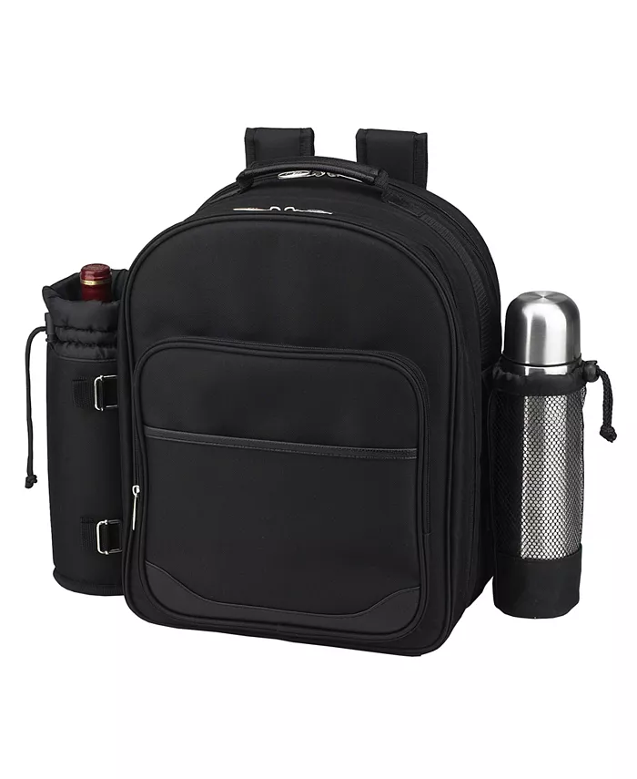 Picnic At Ascot Deluxe 2 Person Picnic， Coffee Backpack Cooler with Wine Pouch - Mycitystee
