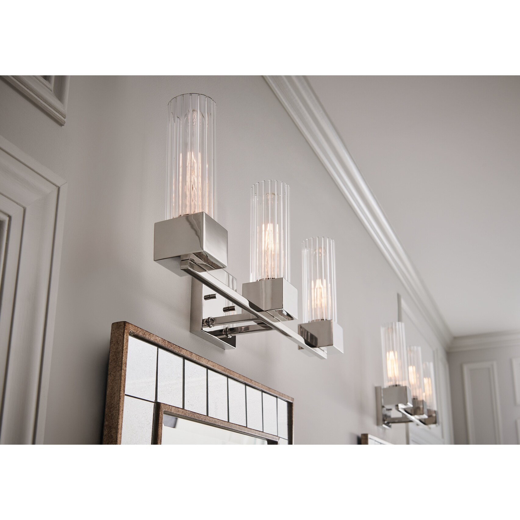 Hinkley Xander 3-Light Vanity in Polished Nickel - 3 Light - Mycitystee