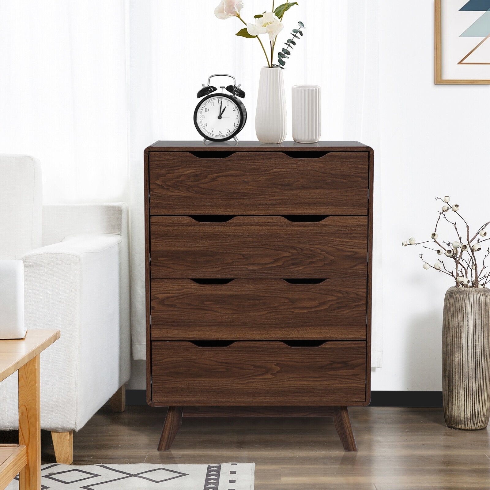4 Drawers Chest Of Dresser Storage Tower Cabinet Bedroom Organizer - - 37403372 - Mycitystee