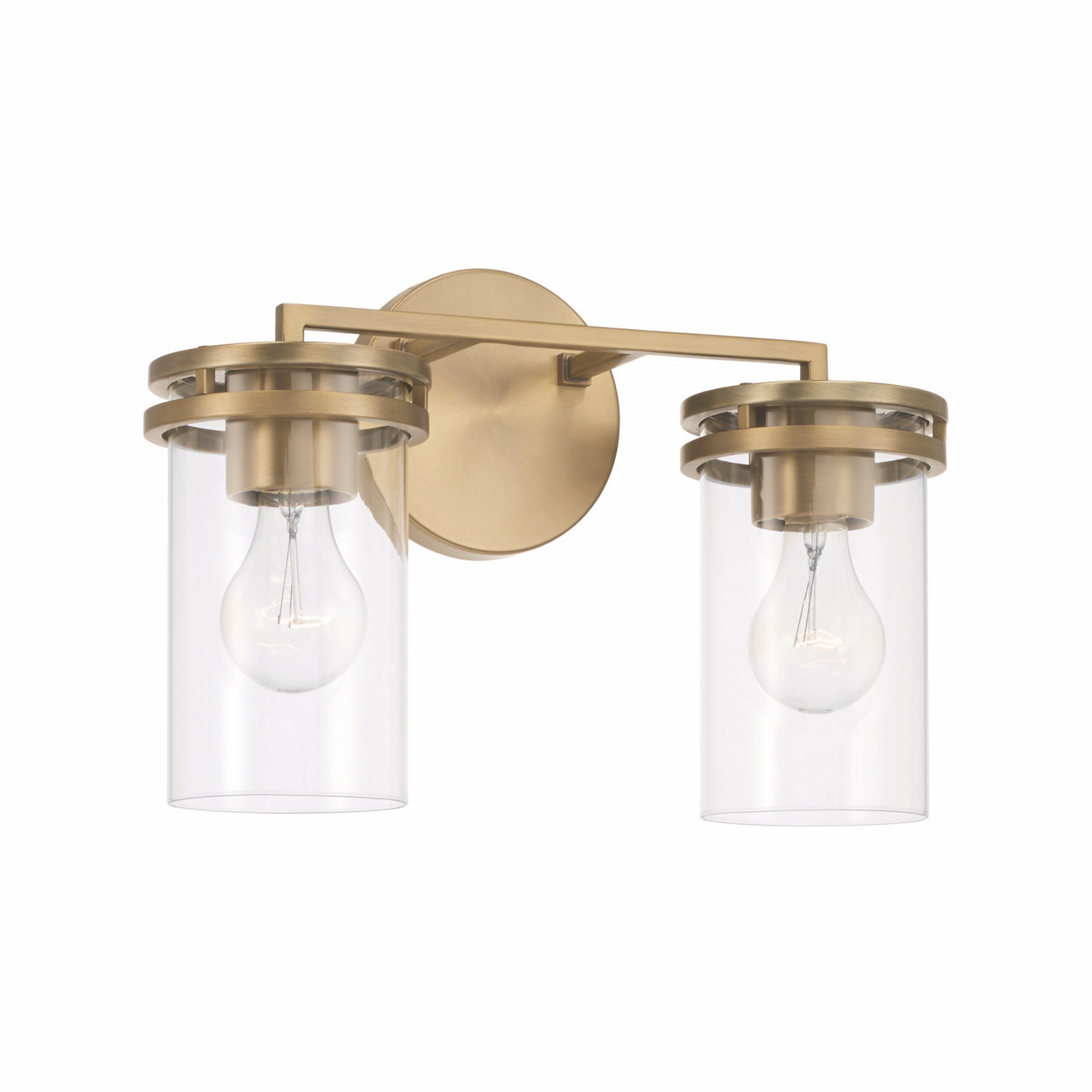 Fuller 2-light Bath/ Vanity Fixture w/ Clear Glass - Mycitystee