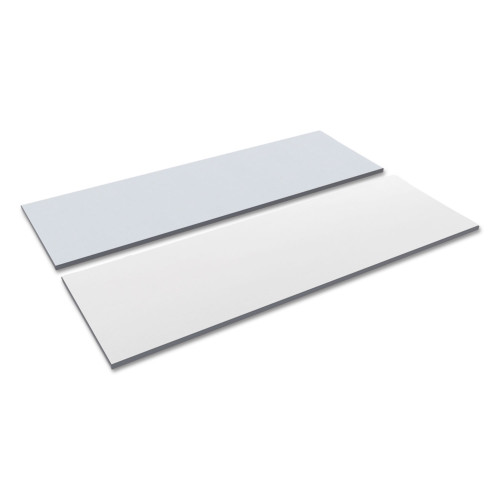 Alera Reversible Laminate Table Top， Rectangular， 71.5w x 23.63d， White/Gray (TT7224WG) - Mycitystee