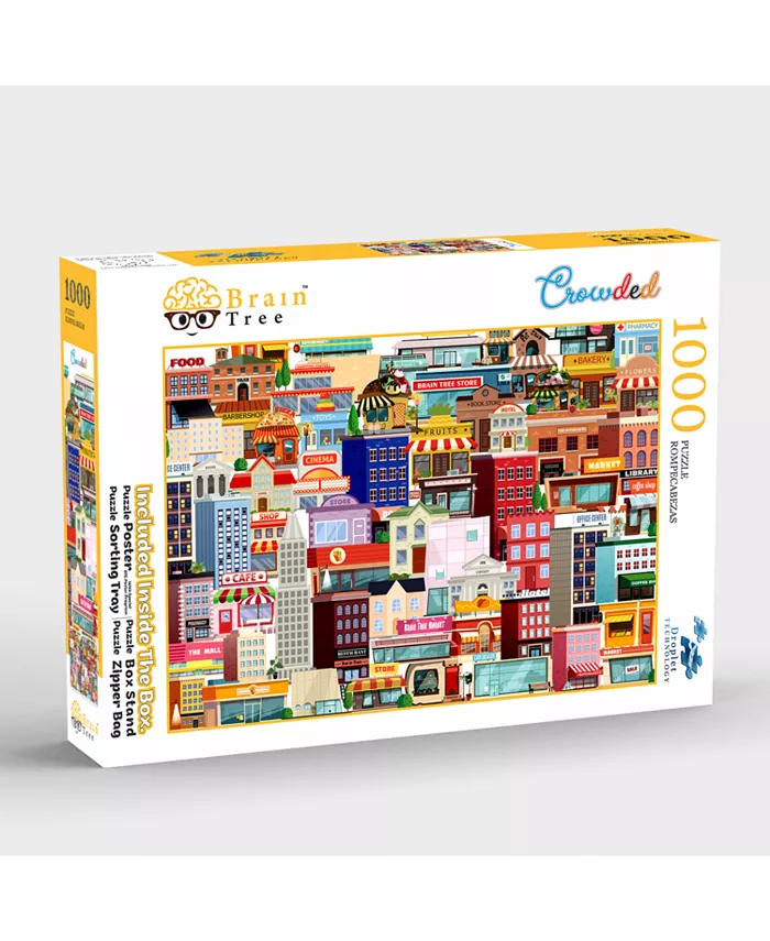 Brain Tree Games Crowded 1000 Piece Jigsaw Puzzle - Mycitystee