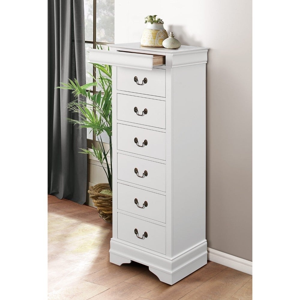 Wooden Six Drawer Lingerie Chest， Grey - - 23467572 - Mycitystee