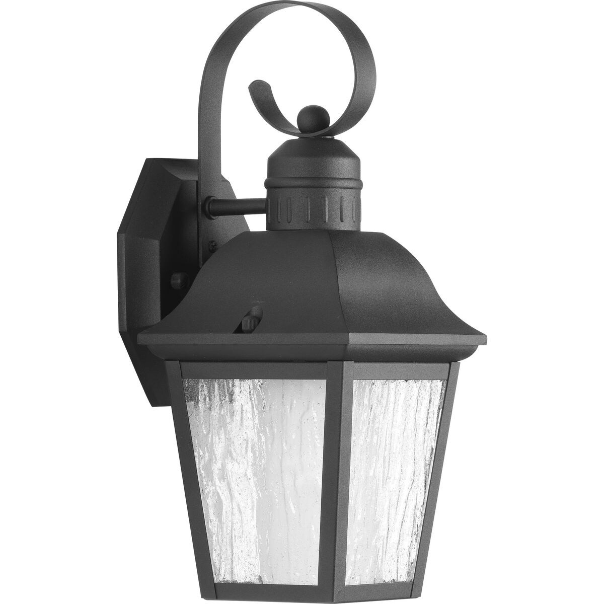 Andover 1-Light Black Farmhouse Outdoor Wall Lantern Light - 18.920