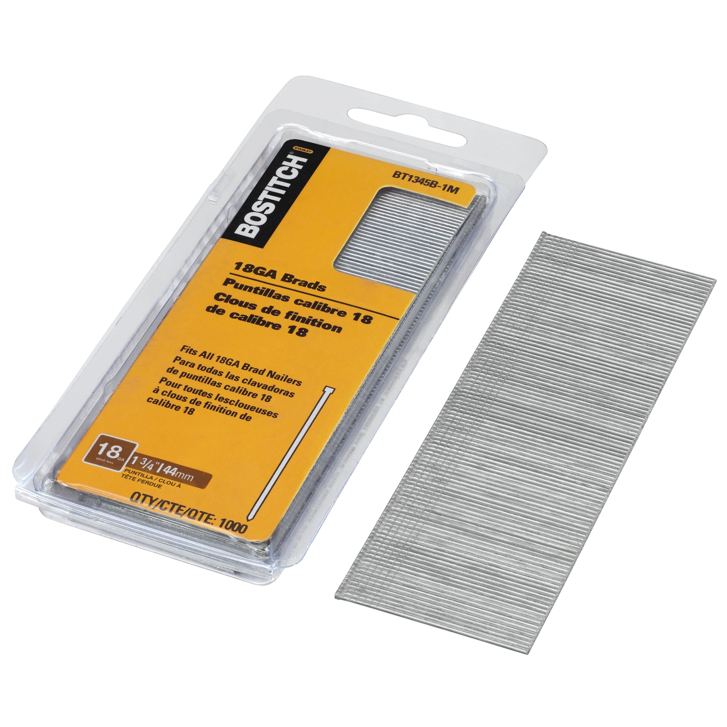 Bostitch 1-3/4 in. 18 Ga. Straight Strip Coated Brad Nails 2000 pk - Mycitystee