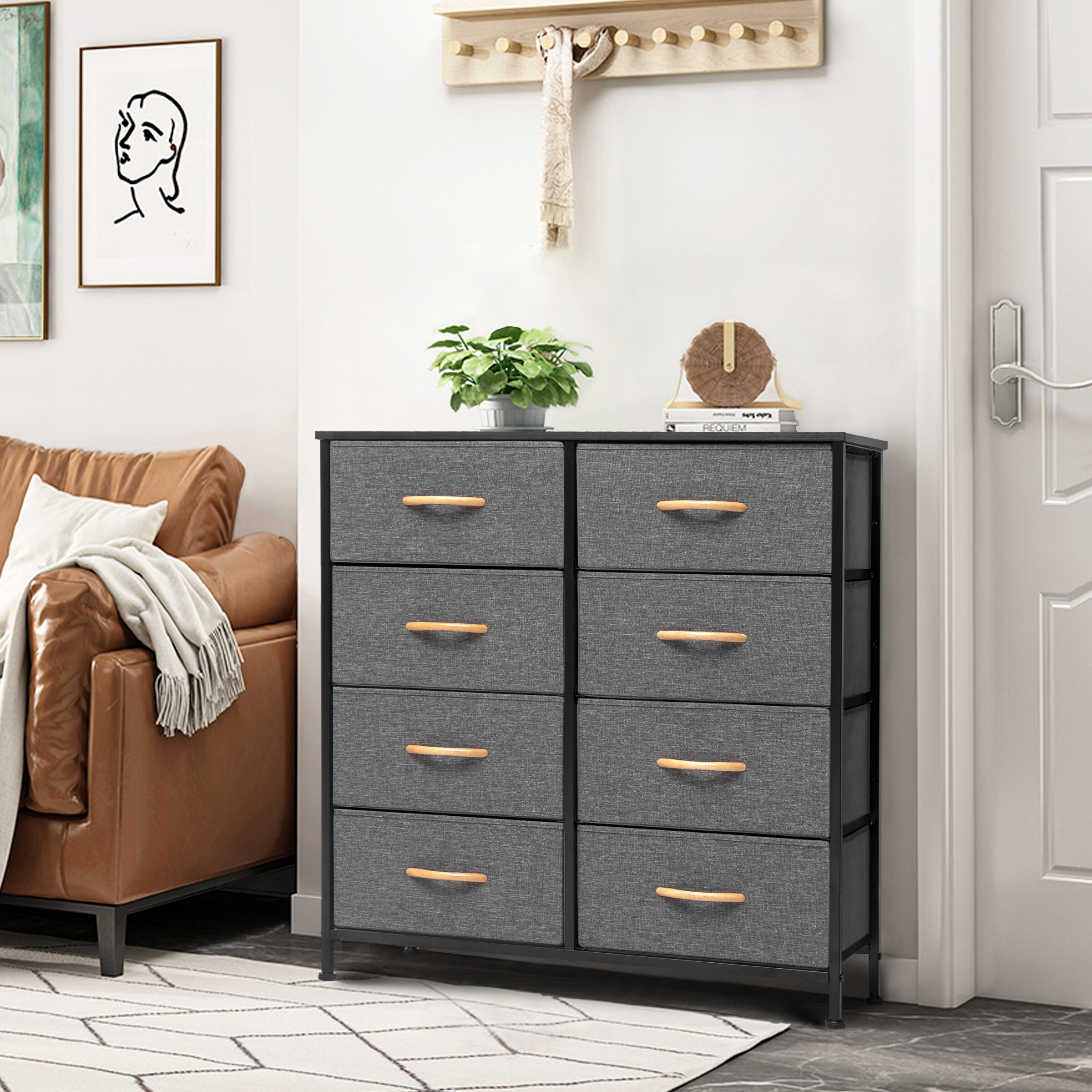 8 Drawers Vertical Dresser Storage Tower Organizer Unit for Bedroom - - 31796229 - Mycitystee
