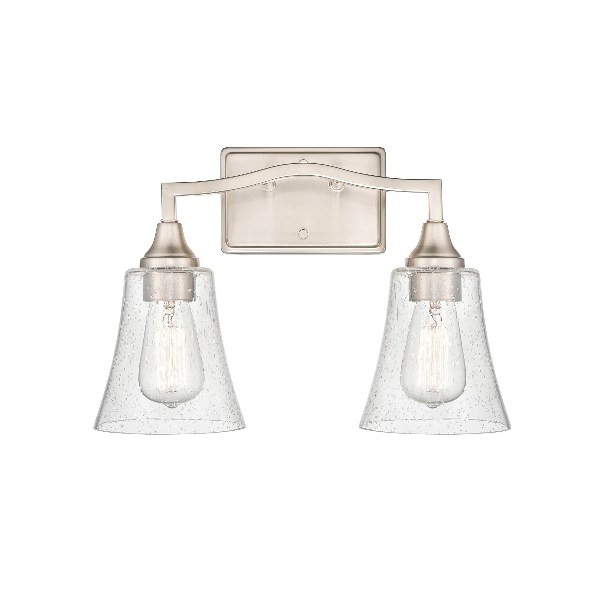 Millennium Lighting Caily 2 Light Bathroom Vanity Fixture in Bruchsed Nickel or Matte Black - Mycitystee