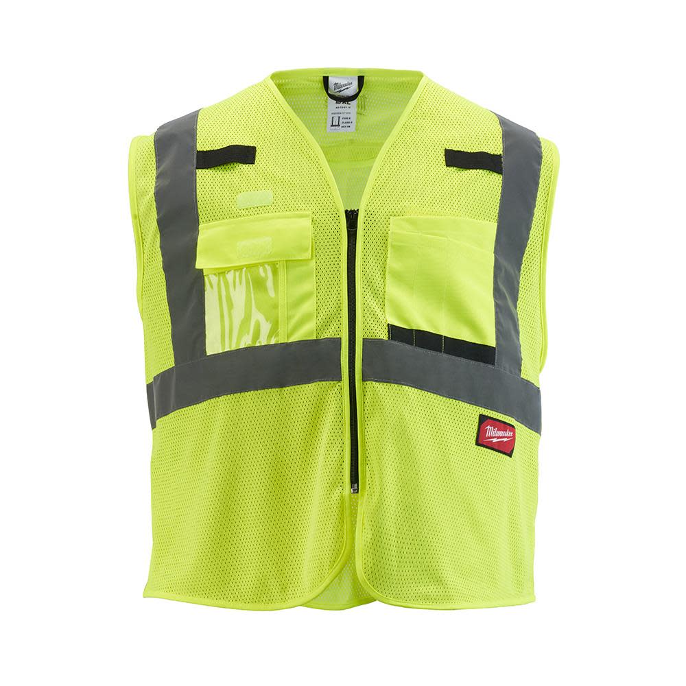 Class 2 High Visibility Yellow Mesh Safety VestL/XL - Mycitystee