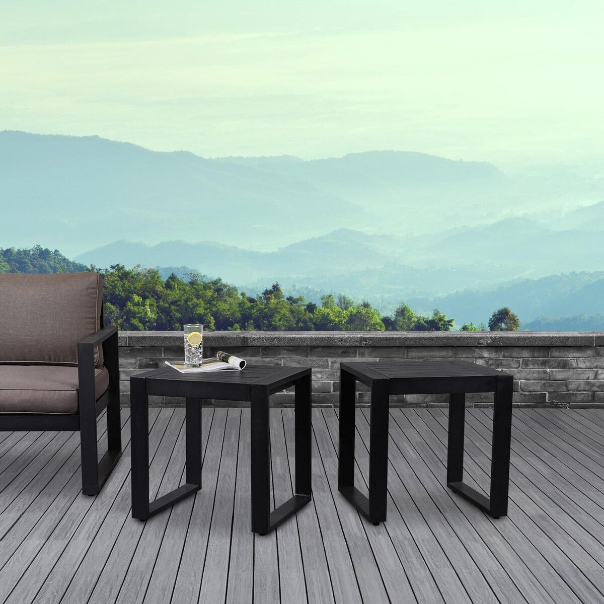 Lakeview Villa Flora 2 Piece End Table Set - Mycitystee